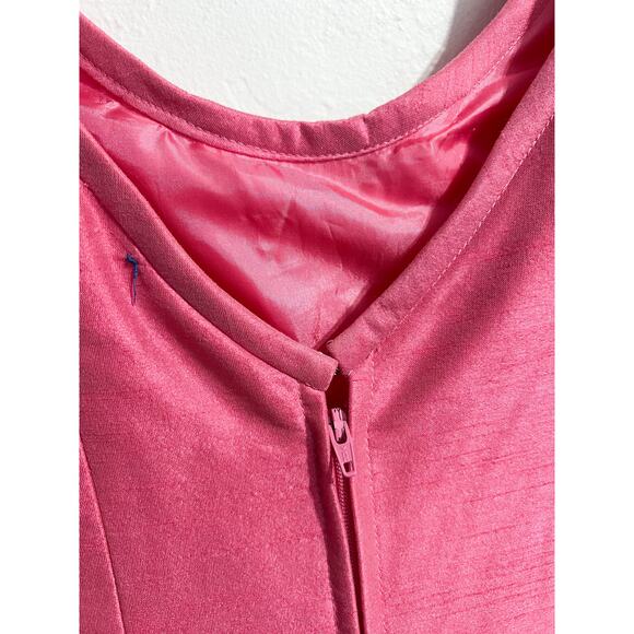 Vintage Betsey Johnson Dress Evening Party Prom Bright Pink Taffeta Bubble Pouf - Picture 3 of 16